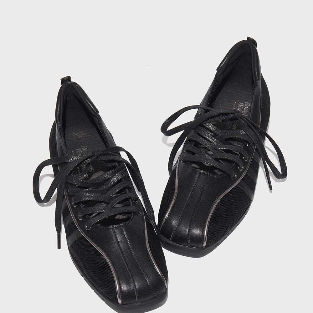2025 Versatile Mary Jane Korean Niche Square Toe Cross Strap Ballet Shoes Functional Sports