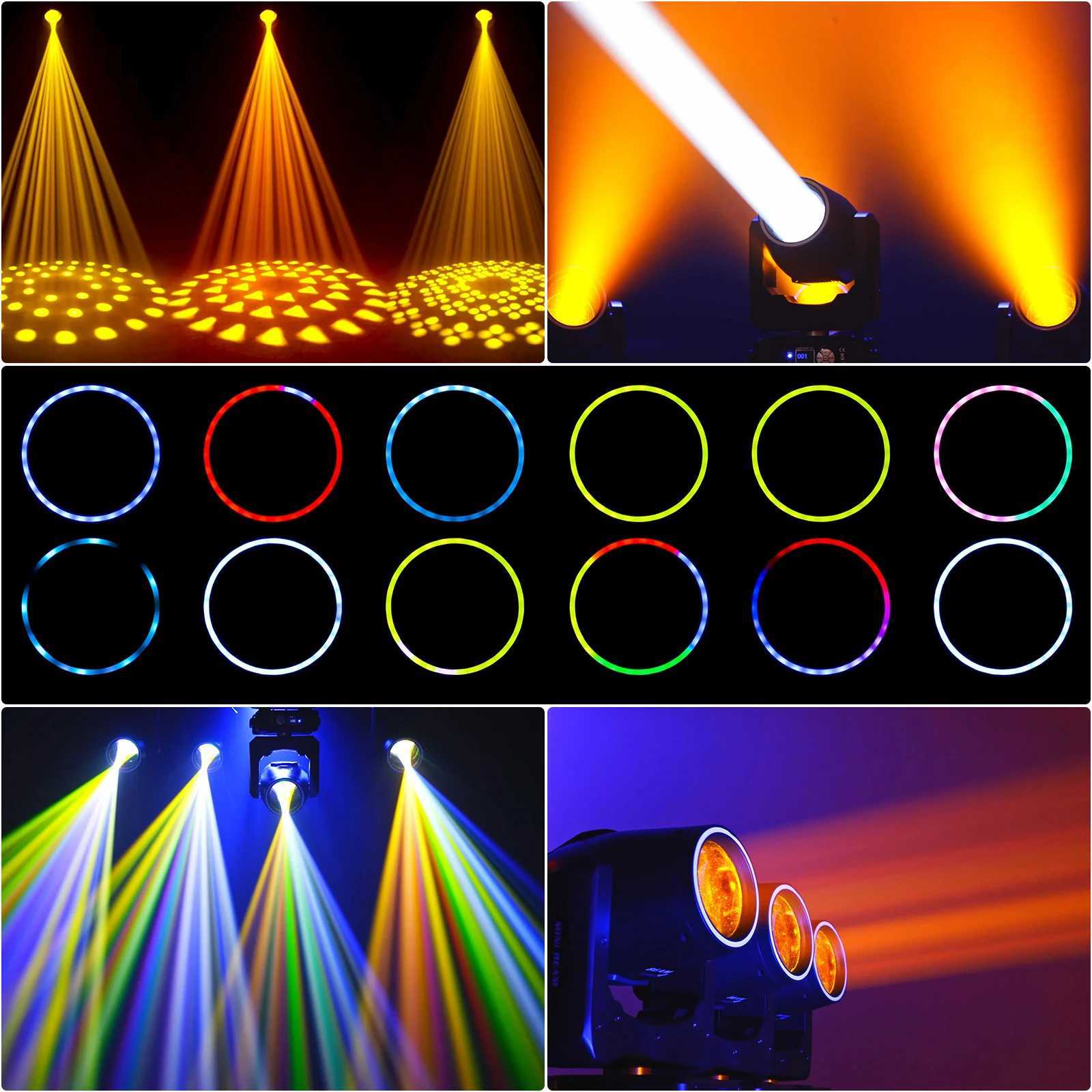 Yiflamefly 450W Moving Head Lights RGBW DMX512 Stage Lights DMX Controlled Sound Activated Play DJ Light For Wedding Party MusicXJ250527