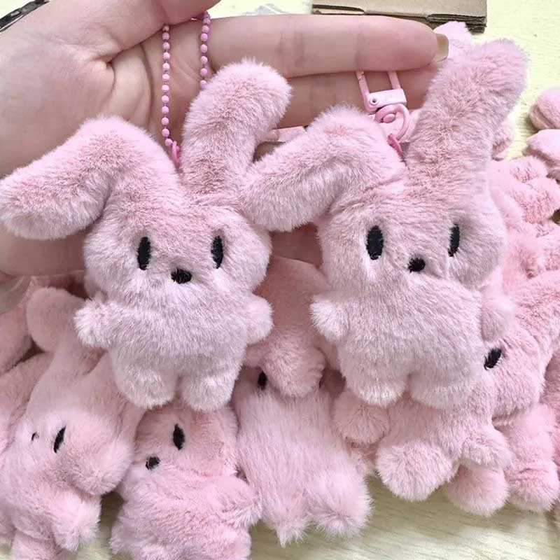 New Kawaii Plush Bunny Rabbit Toy Keychain Cute Stuffed Plush Keyring Rabbit Doll Key Chain Backpack Pendant Ornaments Key Rings W250526