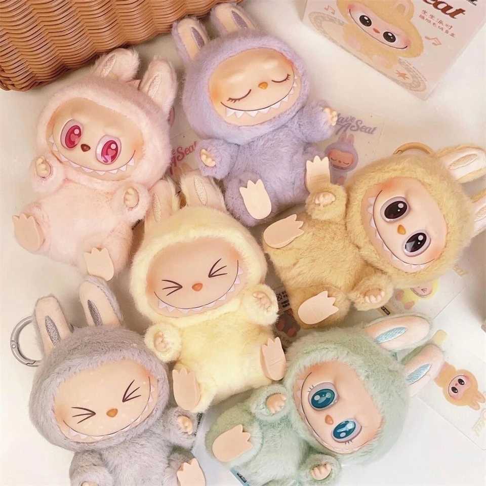 Hot The Monsters Have A Seat Series Labubu Vinyl Plush Doll Blind Box Toy Action Figure Anime Model Mystery Box Gift Collection M250528