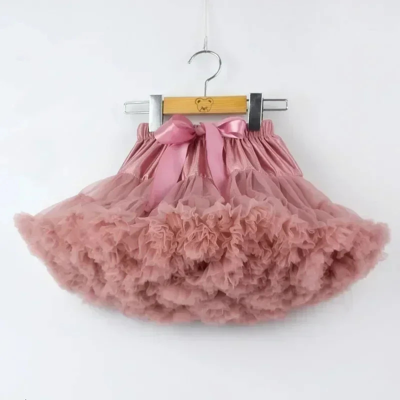 Little Girls Tutu Skirts Black Fluffy Toddler Tulle Princess Ball Gown Pettiskirt Ballet Dance Kids Partybirthday Skirt 112T 250527