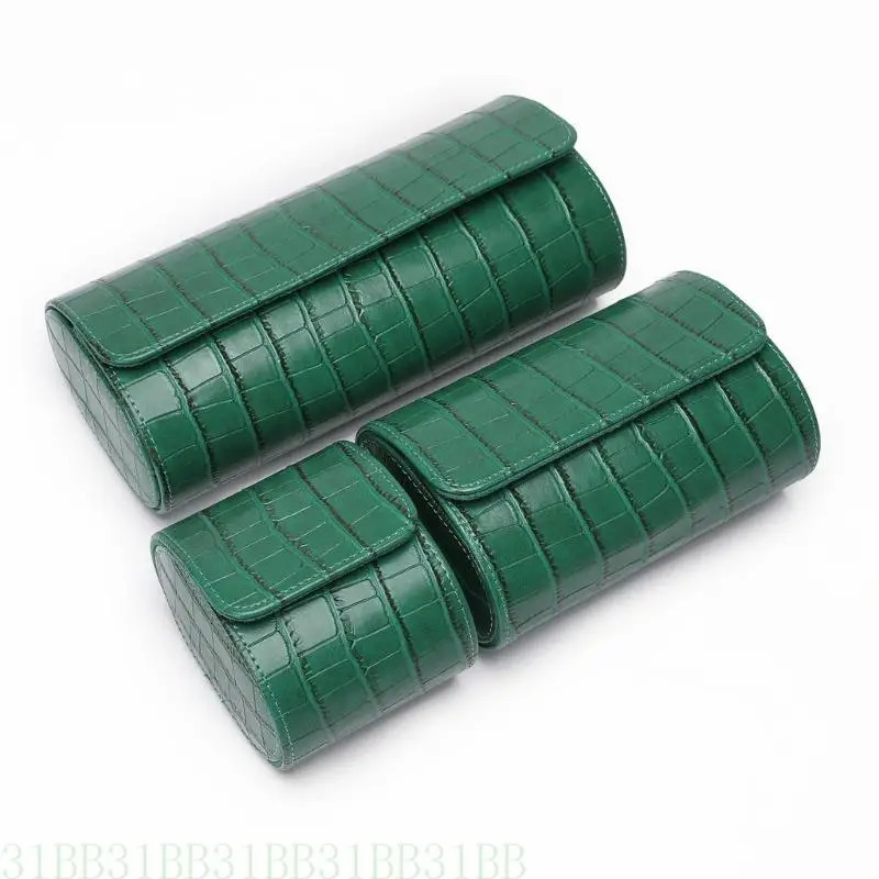 31BB Crocodiles Pattern Watch Organizers Men Gifts Leather Watch Display Case for Collectors and Fashion Enthusiasts 250526