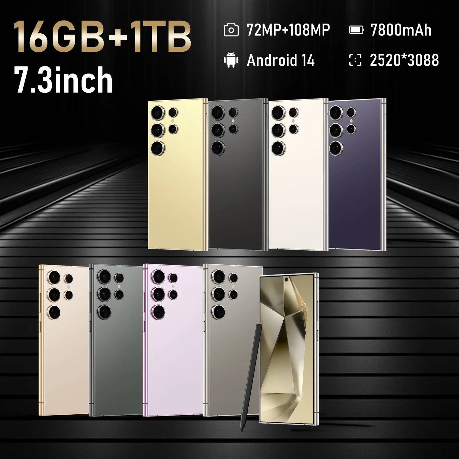 2025 Original S25 Ultra Smartphone 5G Global Version 7.3inch Cellphons 7800mAh 108MP Camera Android Unlocked Mobile Phone Nfc