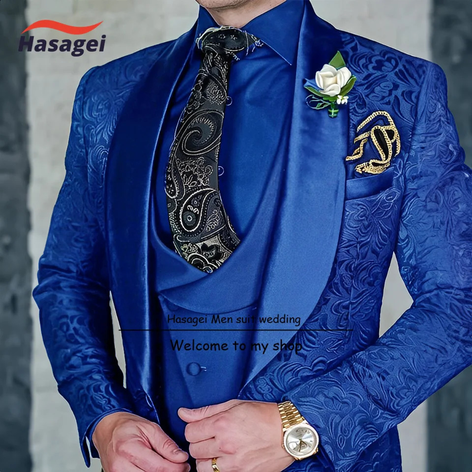 Mens Groom Terno Suit Italian Custom Black Smoking Tuxedo Jacket 3-piece Set Jacket Vest Pants Mens Wedding Suit 250522