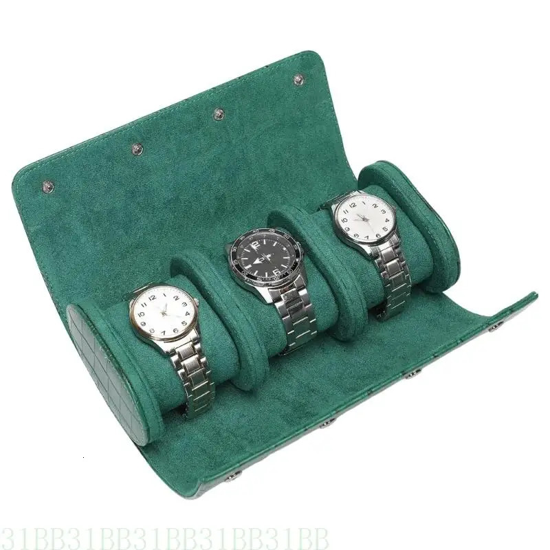 31BB Crocodiles Pattern Watch Organizers Men Gifts Leather Watch Display Case for Collectors and Fashion Enthusiasts 250526