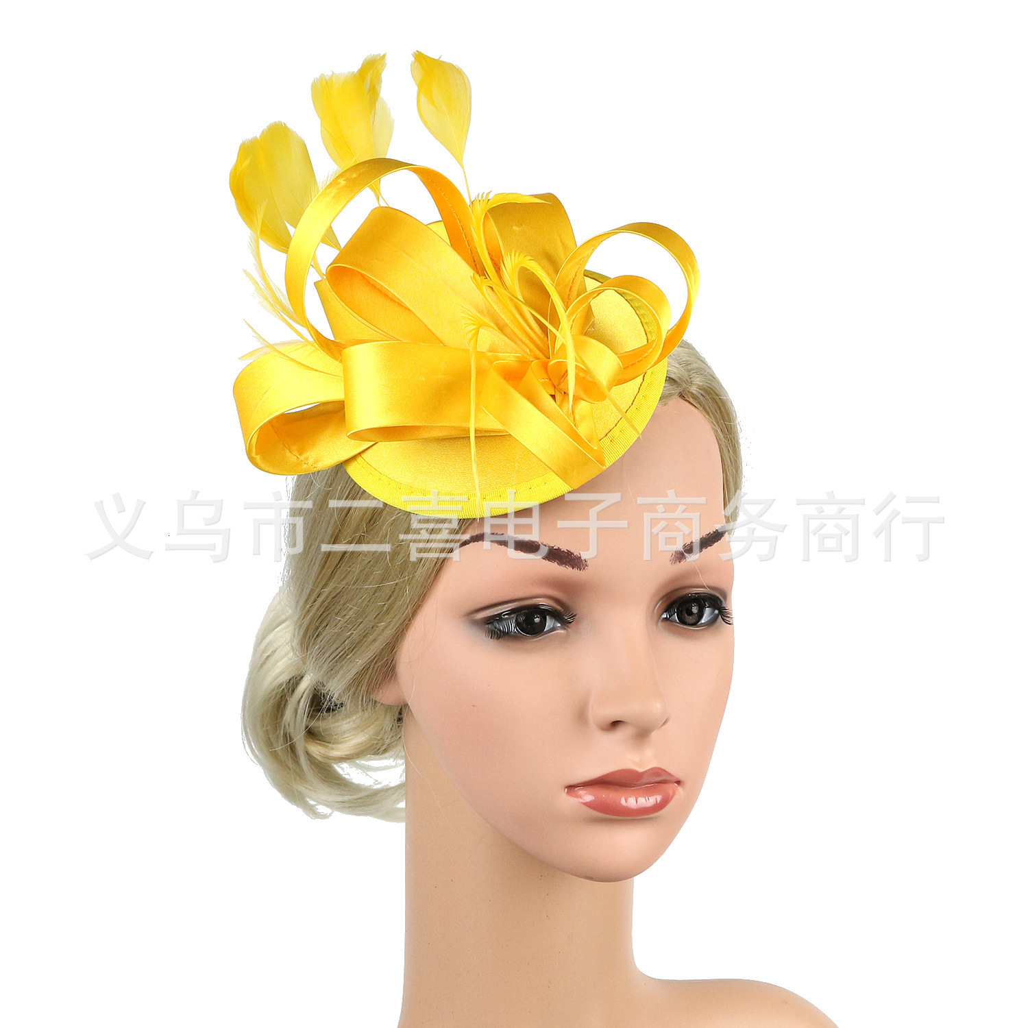 Women Vintage Fascinator Wedding Hat Elegant Ladies Church Race Hair Accessories Bride Wedding Church Party Tea Chapeau Cap 240808