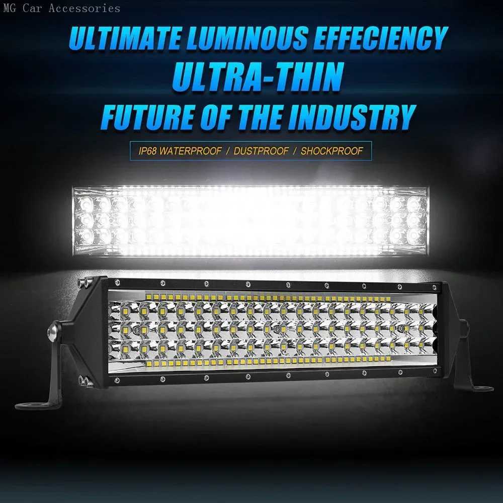 12inch 88LED 264W 5 Row LED Bar Spotlight Flood 12V 24V Offroad LED Light Bar For Truck 4X4 Off Road Car SUV ATV Work LightXJ250527