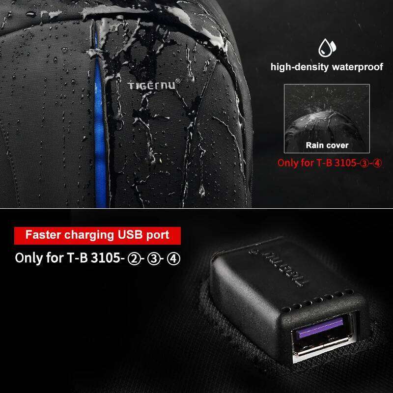 Tigernu Travel Laptop Men TSA Anti Theft Backpack Nylon Backpacks Bag For Schoolbag Knapsack