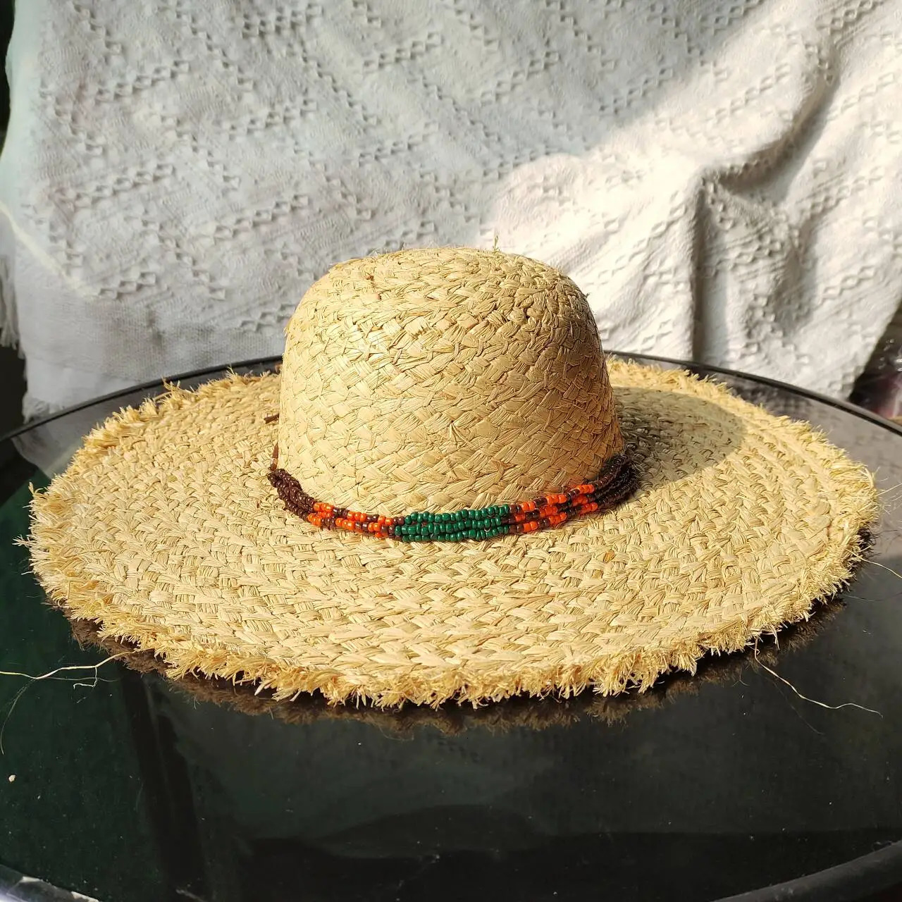 cowboy hat Grass Handwoven Hollow Cowboy Straw Hat Rhinestone Chain Cowboy Hat for Woman Outdoor Vacation Beach Sun Hat for man 250526