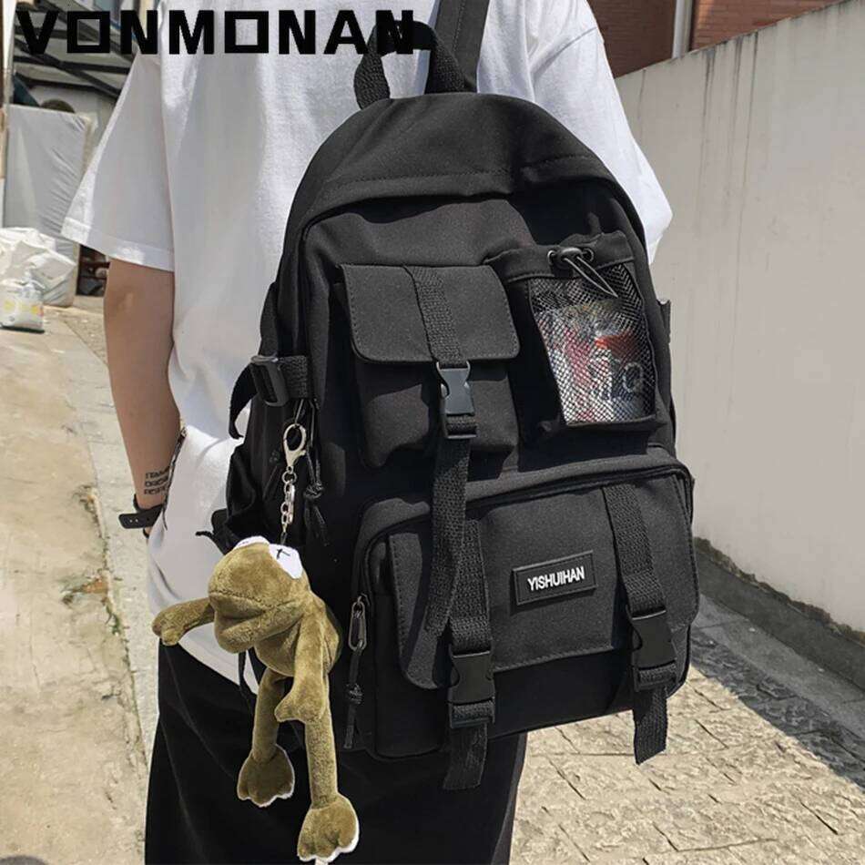 Women School Backpack Black Nylon Bagpack Female Anti Theft Rucksack Casual Lady Travel Bag Korean Back Pack Mochila