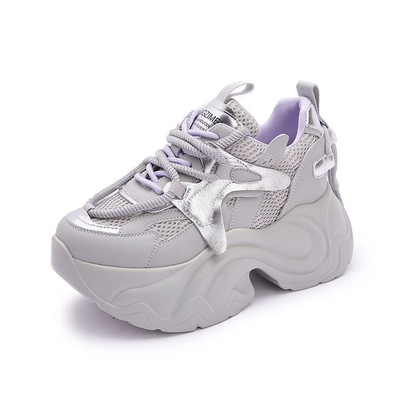 Designer Thick-Soled Dad Shoes for Women New Spring 2025 Sponge Shoes Breathable and Versatile Casual Shoes Small Height Inward-Increasing Women'