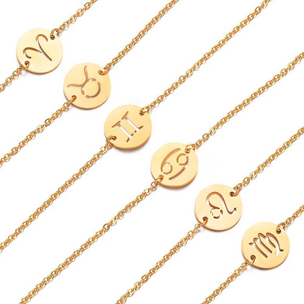 Aries 12 Zodiac Sign Constellation Bracelet Gold Color Stainless Steel Hand Bracelets For Women Jewelry Birthday Gifts 2022 W250526
