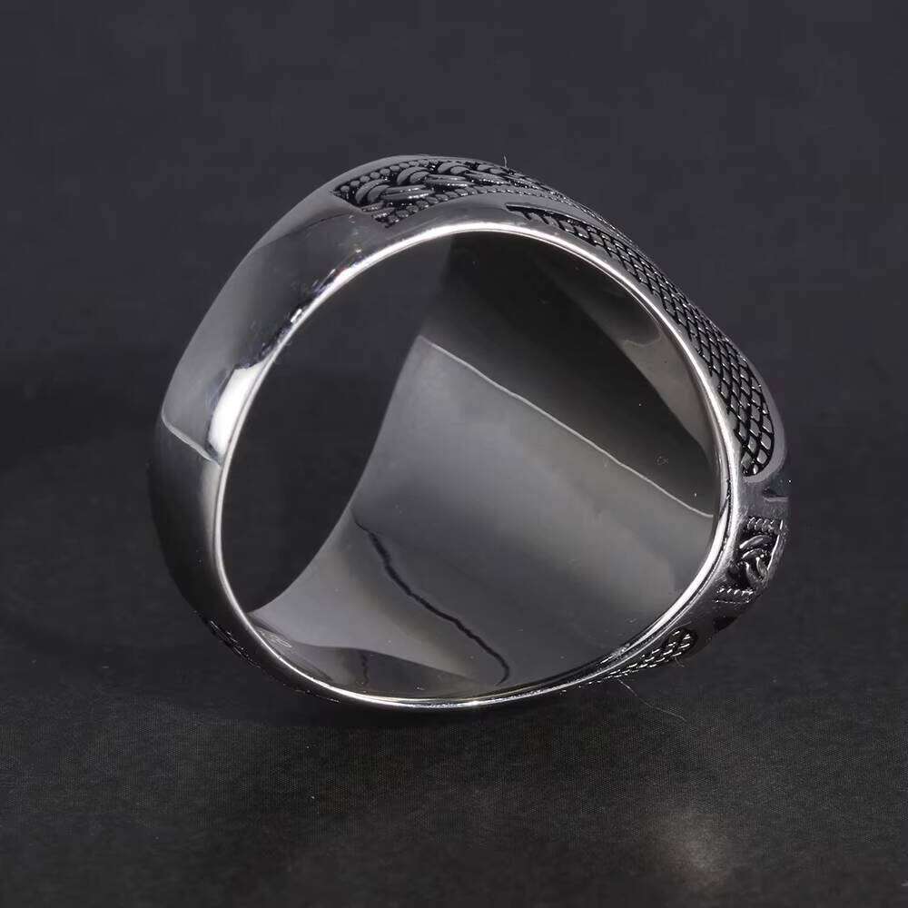 Real Pure Sterling Sier With Red Color Zircon Stone Faceted Wedding Rings for Men Vintage Turkish Jewelry
