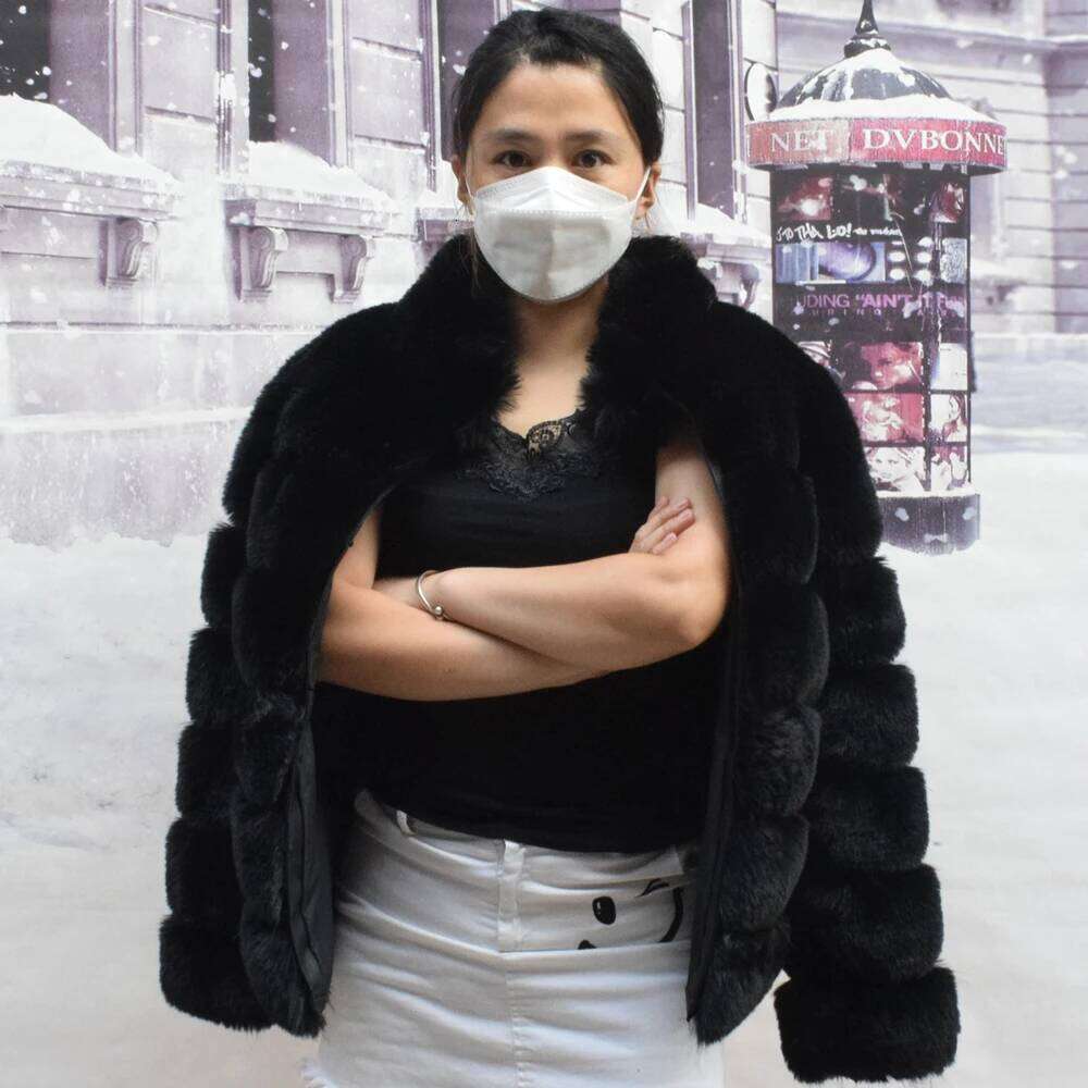 2022 Winter Fashion Short Women's Coat High Quality Multi-Colour Faux Fur Jacket Warm Autumn New Plus Size 7XL Ladies