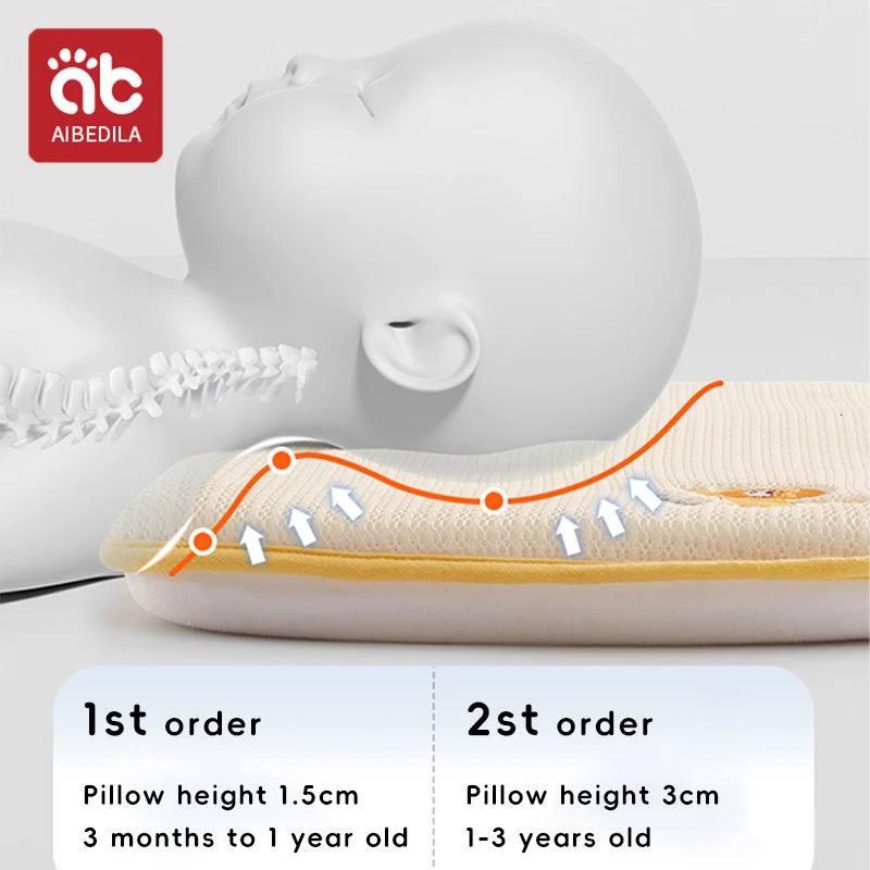 AIBEDILA Baby Pillow For born Children Protective Hollow Pillows Neck Spine Protection Sleep 250527