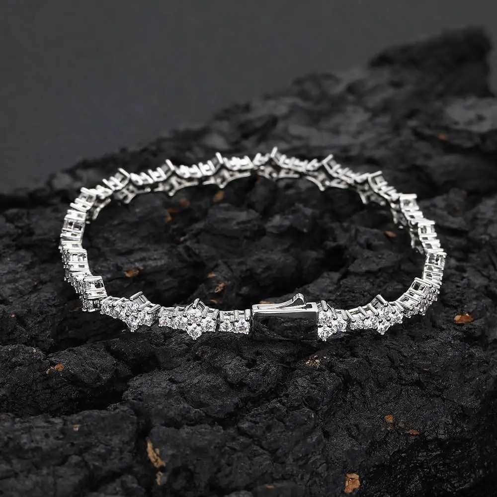 Iced Out Cubic Zirconia Tennis Bracelet Layering Bracelets Trendy Stuff for Men Women W250526