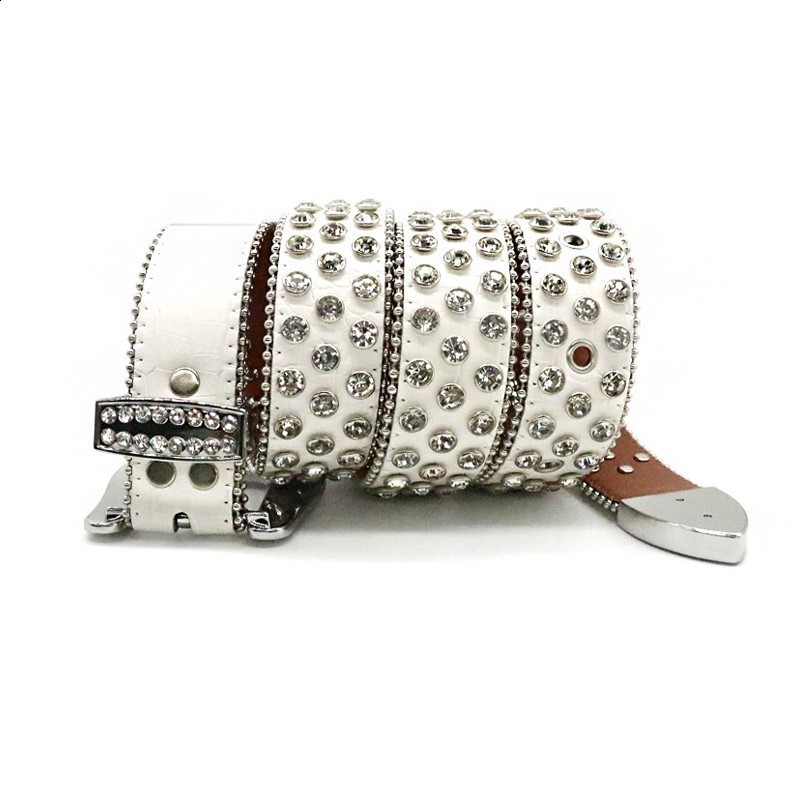 er Bb Belt Simon Belt for Men Women Shiny Diamond Belt Black on Black Blue White Multicolour with Bling Rhinestone As Gift 250221