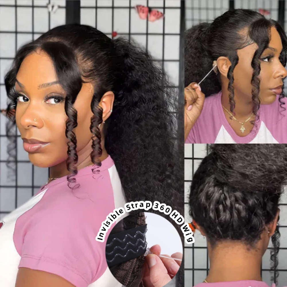 Invisible Strap 360 HD Lace Glueless Wig Snug Fit 30 Inch Jerry Culry Lace Front Human Hair Wig Deep Wave Hd Lace Frontal Wig