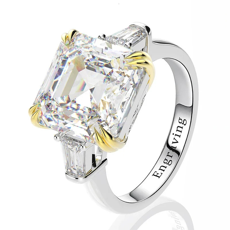 OEVAS 100% 925 Sterling Silver High Carbon Citrine Diamond Gemstone Wedding Engagement Ring Fine Jewelry Gift Wholesale 250519
