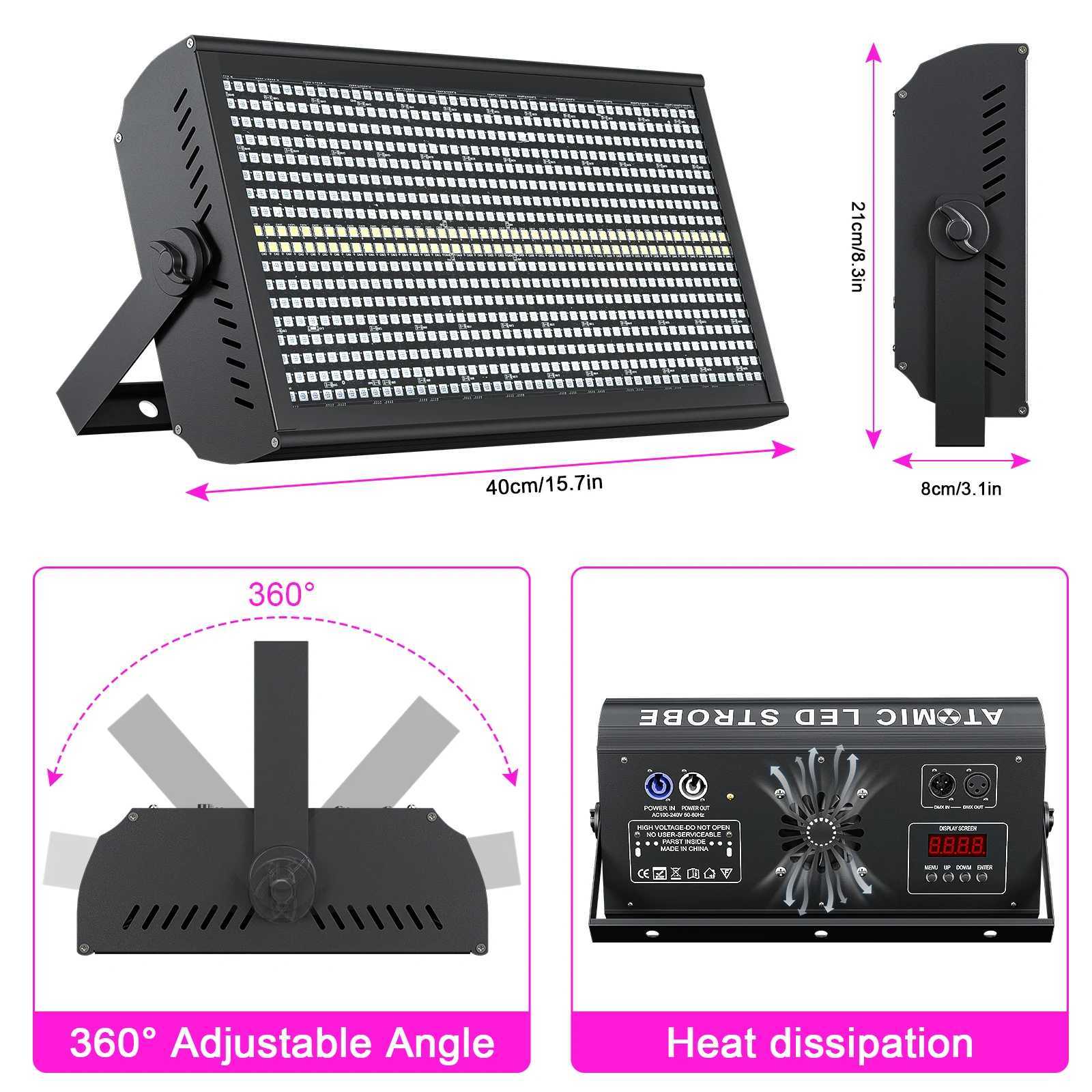 Yiflamefly Stage Light Bar Wash Strobe Lights 130W RGB LED Uplight Bar DMX512 DJ Lights For Party Disco Wedding Holiday KTV XJ250527
