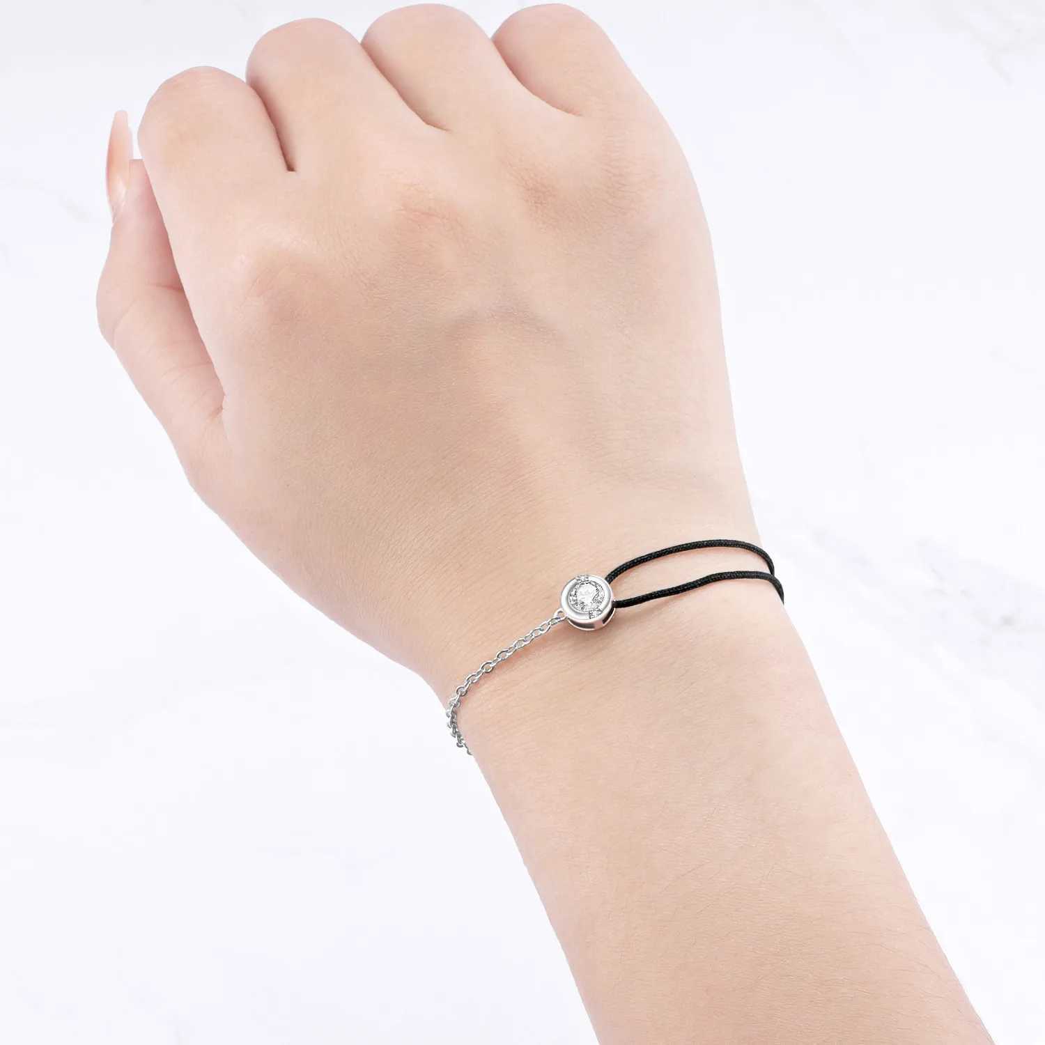 PANPOKI New 925 Sterling Silver Asymmetric Zircon Bracelet Chain Link Women Bracelet Birthday Trend Jewelry Fine Gifts W250526