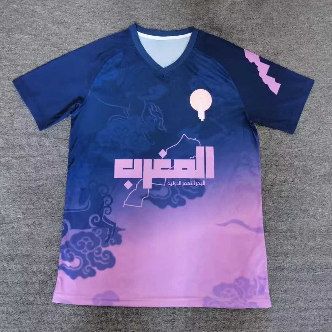 Morocco 2025/26 Season Classic Mens and Womens Fan Culture Competition Breathable Quick-drying Tops T-shirts Z250527
