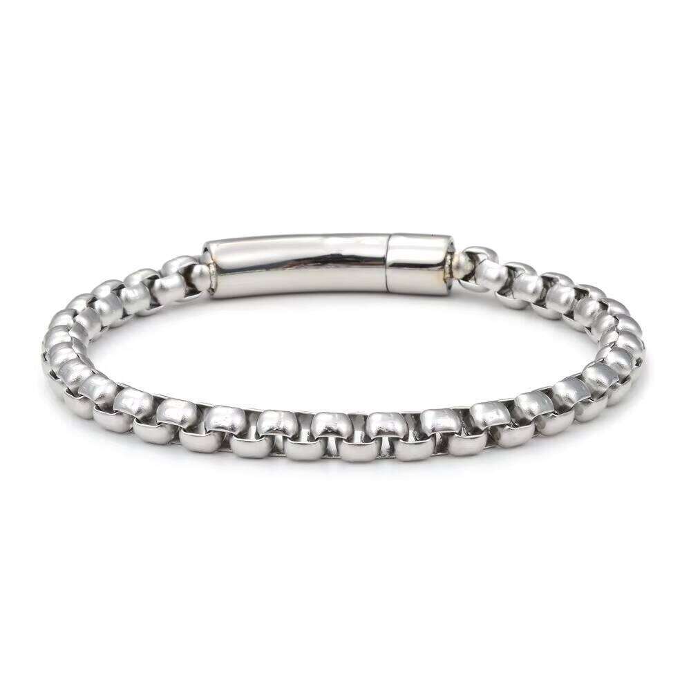 Stainless Steel Men Bracelet Fashion Hip Hop Bead Link Chain Charm Jewelry for Lover Gift Wholesale