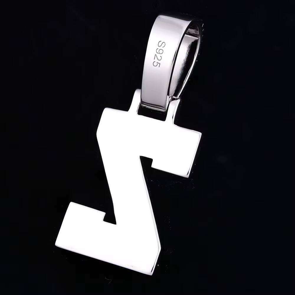 Sier Letter Z Pave Silicon & Charm Hip Hop Style Men's Jewelry with GRA Certificate S Pendant