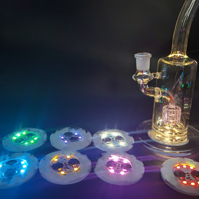 LED Light For Glass Bong Base Smoking Accessories 7 Colors Automatic Adjustment Family Party Bar Tool