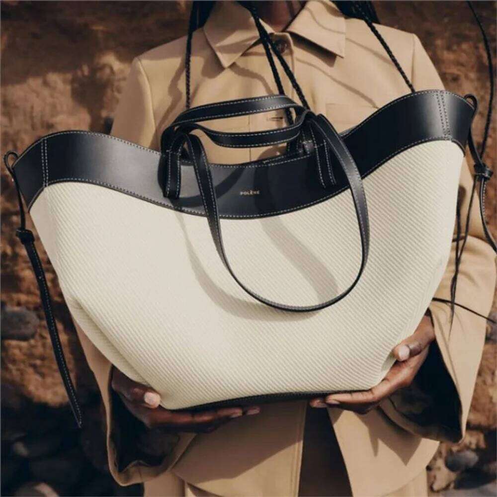 Premium Splicing Handbag P L Single Shoulder Large Capacity Commuter Tote Bag Diagonal Cross Leisure Versatile Backpack bag