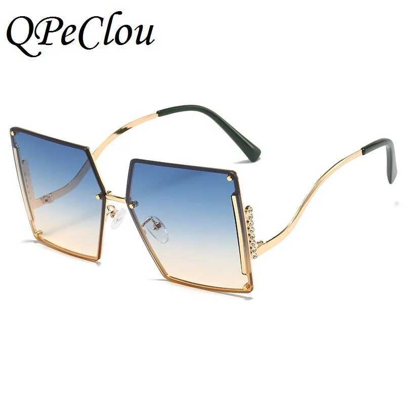 New Fashion Rimless Square Sunglasses Women Brand Vintage Luxury Diamond Sun Glasses Female Colorful Shades UV400 Protection Z250527