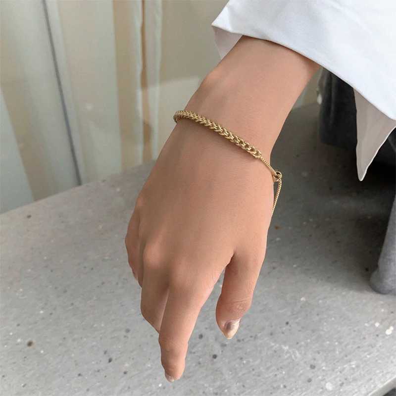 MEYRROYU Stainless Steel Gold Color Draw String Bracelets Trendy Simple Bracelets For Women Men 2021 New Fashion Party Jewelry W250526