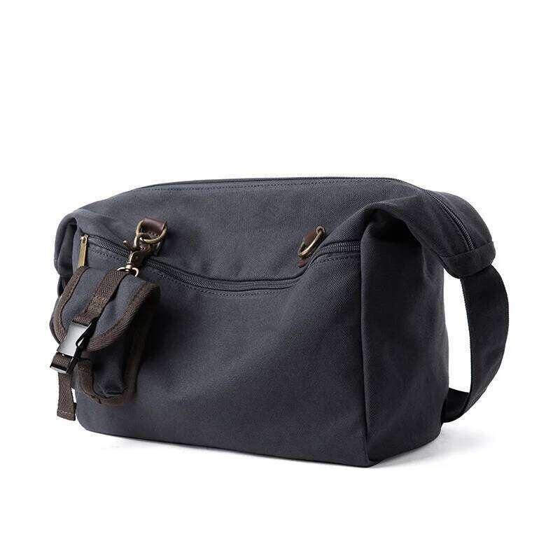 Canvas Messenger Men 14 inch Laptop Shoulder with Zipper Retro Hobo Bag for Male Female
