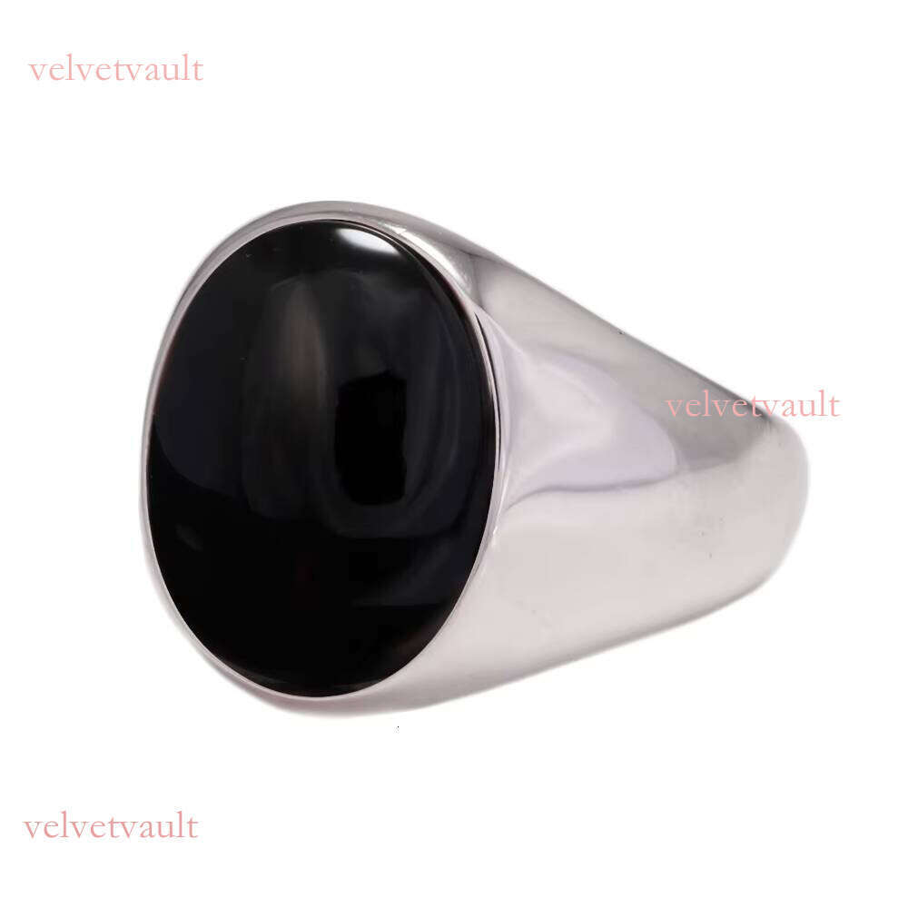 New Arrival Real Pure Sier Ring for Men Oval Stone Natural Agate Antique Fine Jewelry