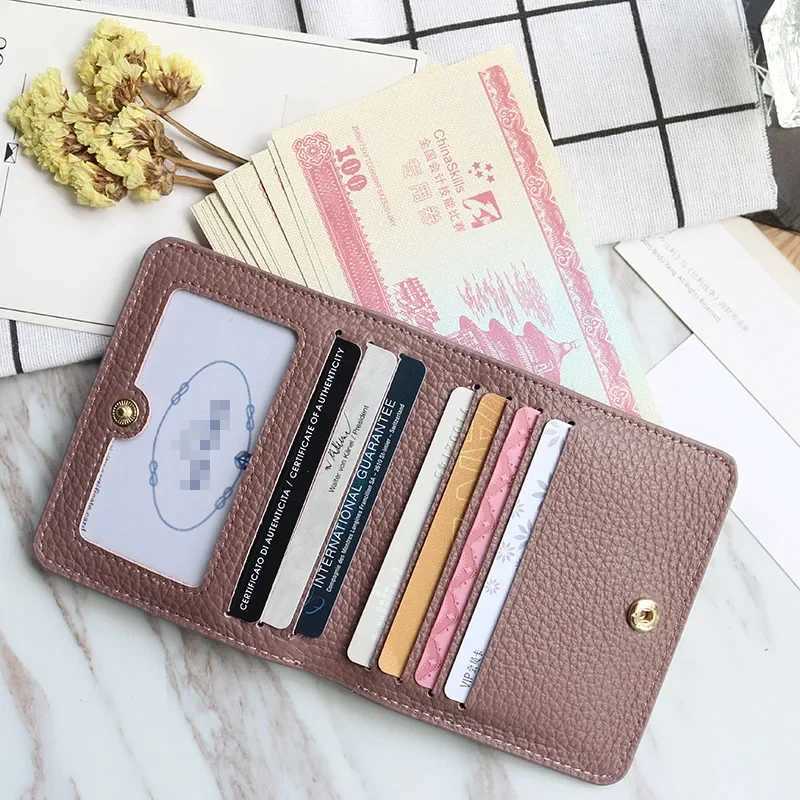 Leather Slim Cardholder Smart Wallet Ladies Simple Cowhide Holders Ultra Thin Wallet Womens Purse Z250527