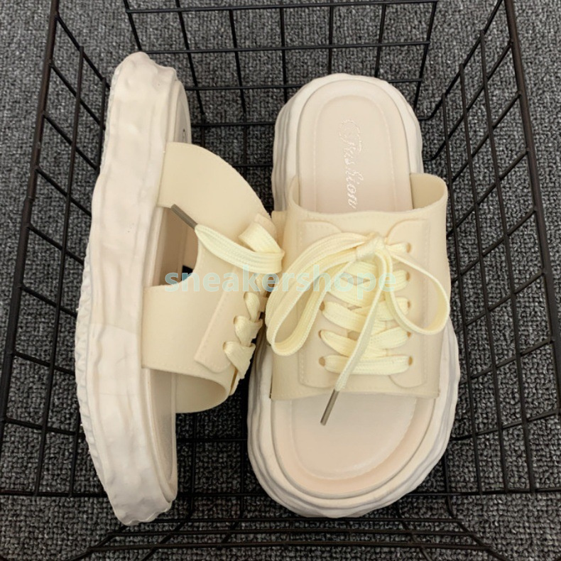 designer platform sandals womens slides flat heels sandal fashion lace-up designer slippers summer slip-on sandale casual height-increasing women shoe
