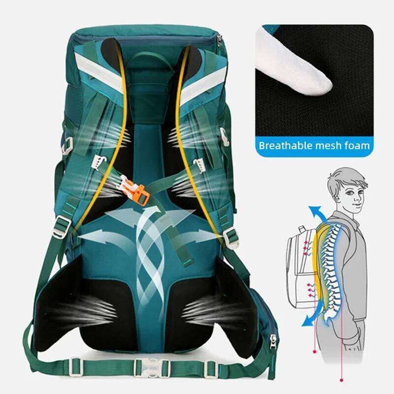 Camping Backpack Large Capacity Climbing Trekking Hiking Mountaineering Shoulder Bag Waterproof Women Men Outdoor Travel Pack