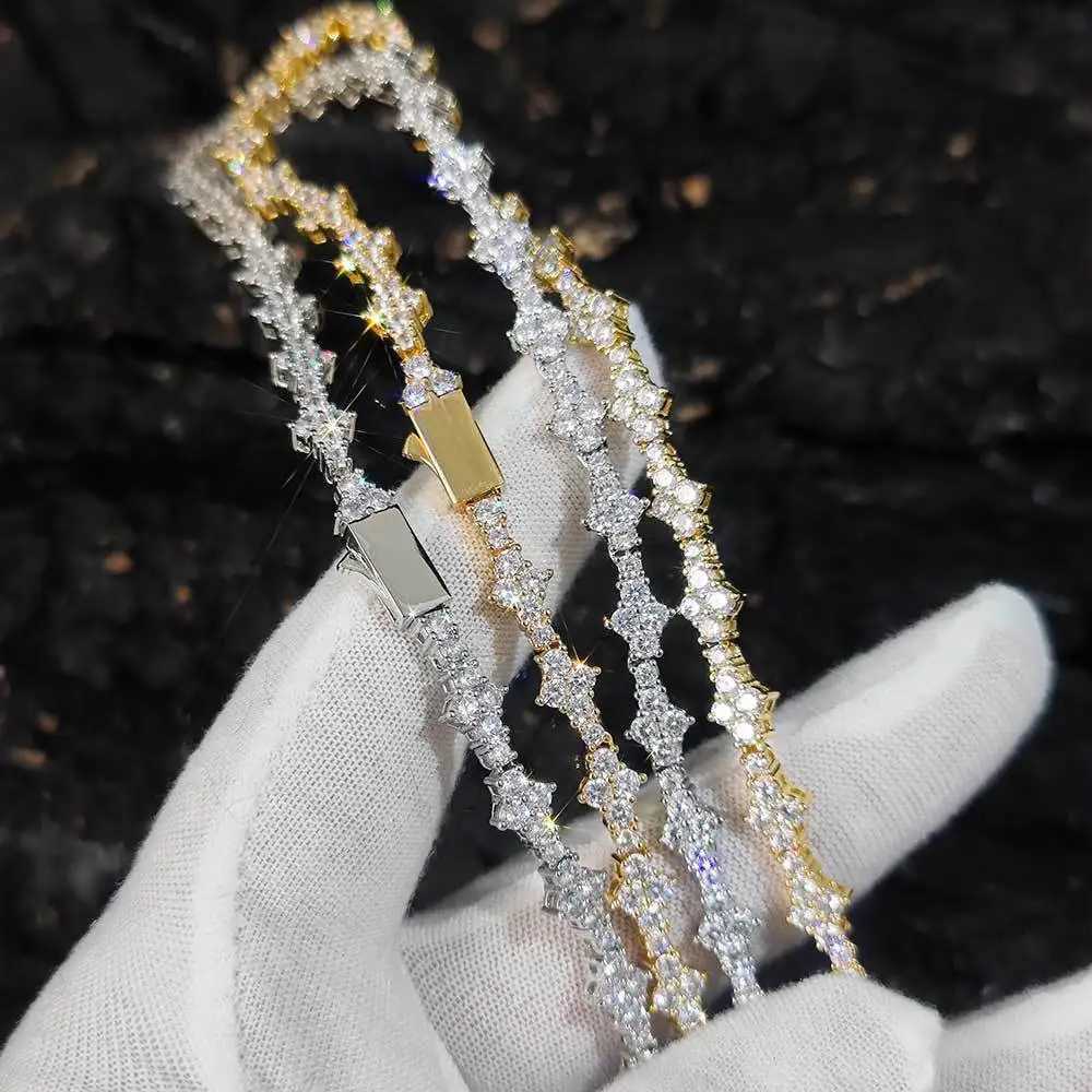 Iced Out Cubic Zirconia Tennis Bracelet Layering Bracelets Trendy Stuff for Men Women W250526