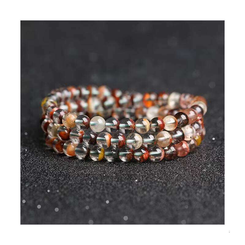 Semi-Craft Set Crystal Accent Green Phantom Quartz Gourd Bracelet