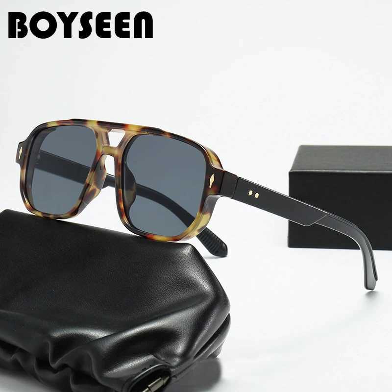 Vintage Fashion Square Sunglasses Women Men 2025 Modern Thick Frame Eyewear Yellow Blue Lens Sun Glasses Female UV400 Z250527