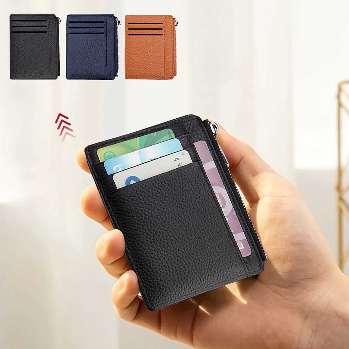 PU Card Cover Large Capacity Ultra-thin Exquisite Simple Multi-card Coin Wallet ID Card or Bag Z250527
