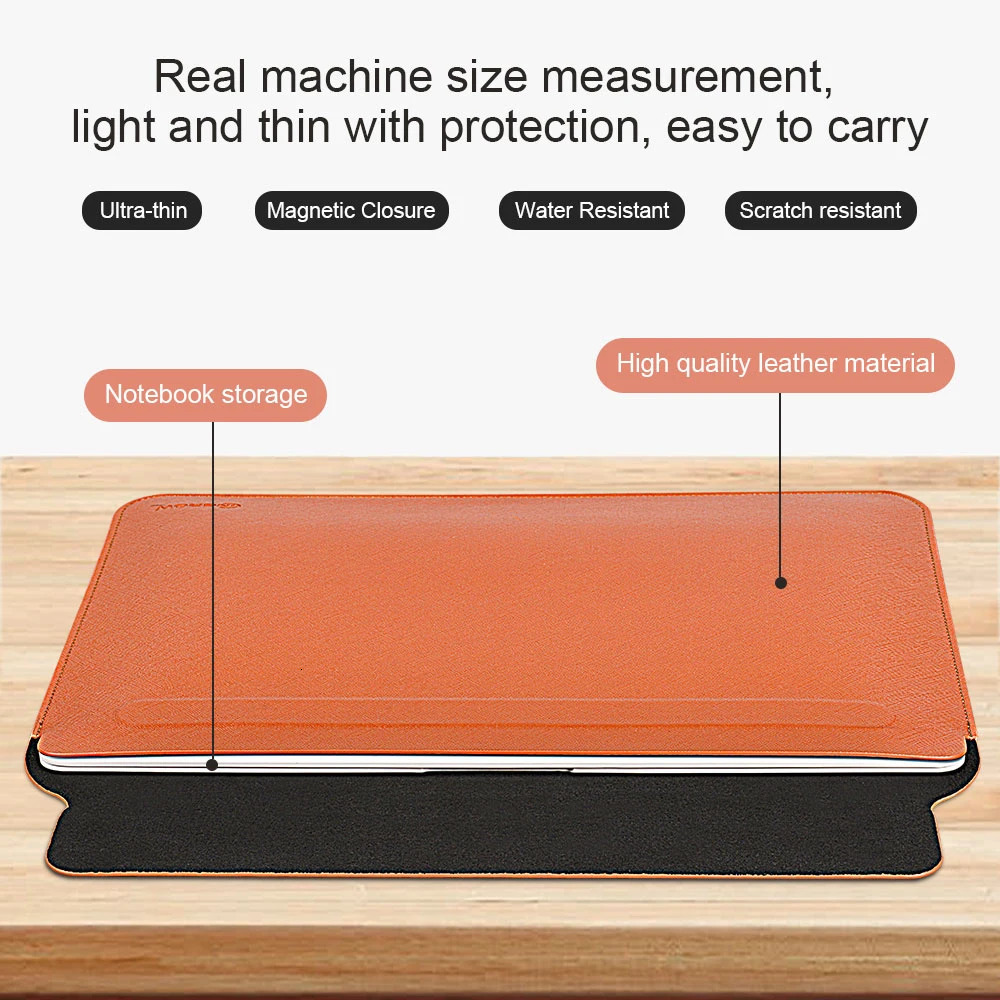 No Folder Laptop Sleeve for MacBook Air 15.3 Waterproof Laptop Bag for MacBook Air 13 Pro 14 Ultra-thin Notebook Bag 15.6 250526