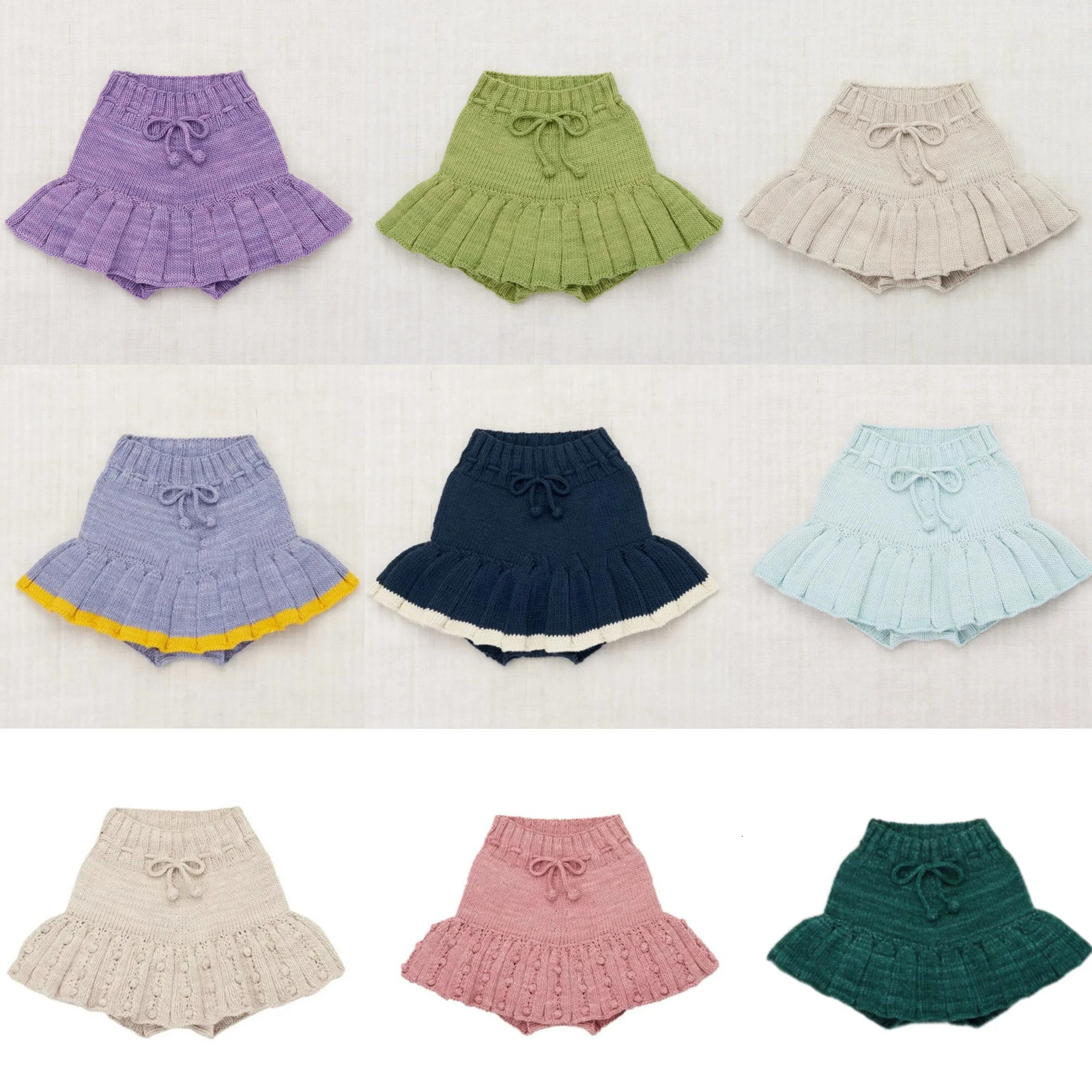 Girls Skirts MP Kids Knitted Shorts Cute Baby Outfit Tutu Skirt Faldas Kawaii Toddler Clothes Children Mini Skirt 250527