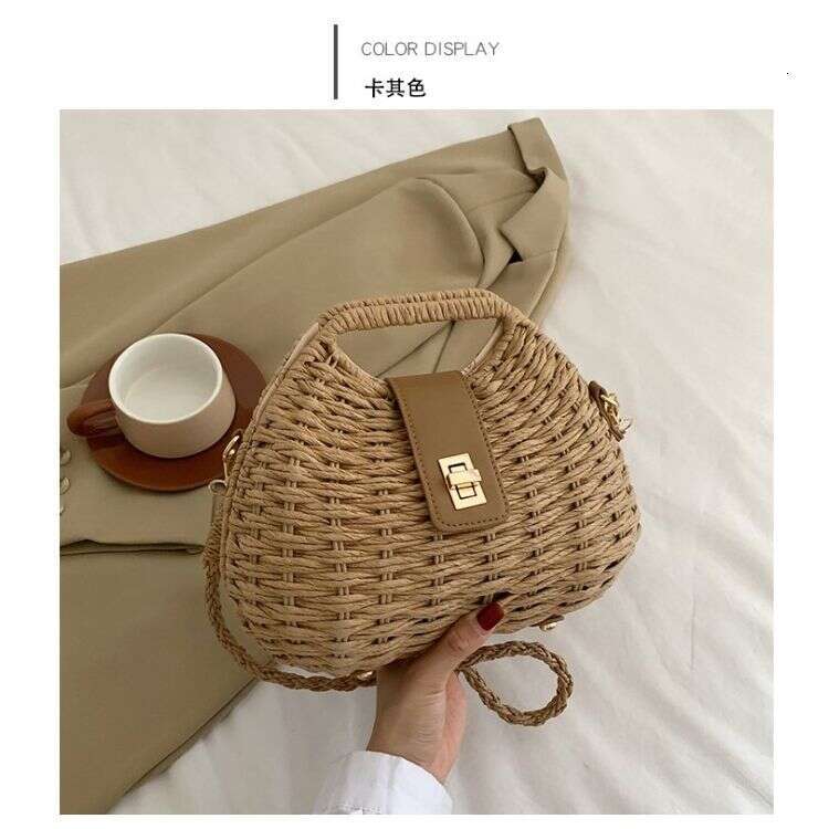Bohemian Style Straw for Women 2025 New Trendy Versatile Crossbody Bag Summer Woven Handbag