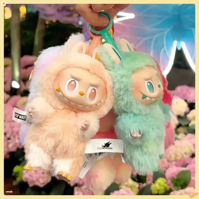 Hot Sales Anime Characters Macaron Labubu with Seat Series Vinyl Pendant Plush Doll Cute Monster Keychain Birthday Gift M250526