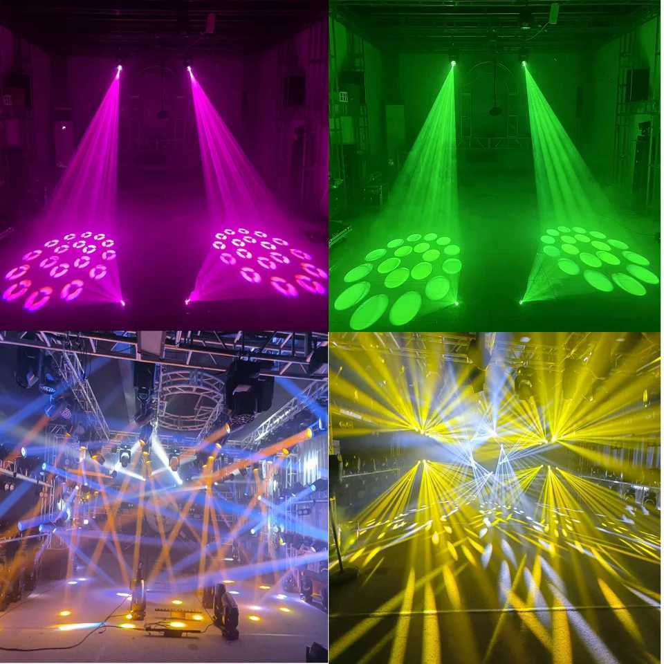 2pcs Mini LED Moving Head Light 150W Beam+Spot+18 Rotating Prisms DJ DMX Stage Light Effect Light Disco DJ Bar XJ250527