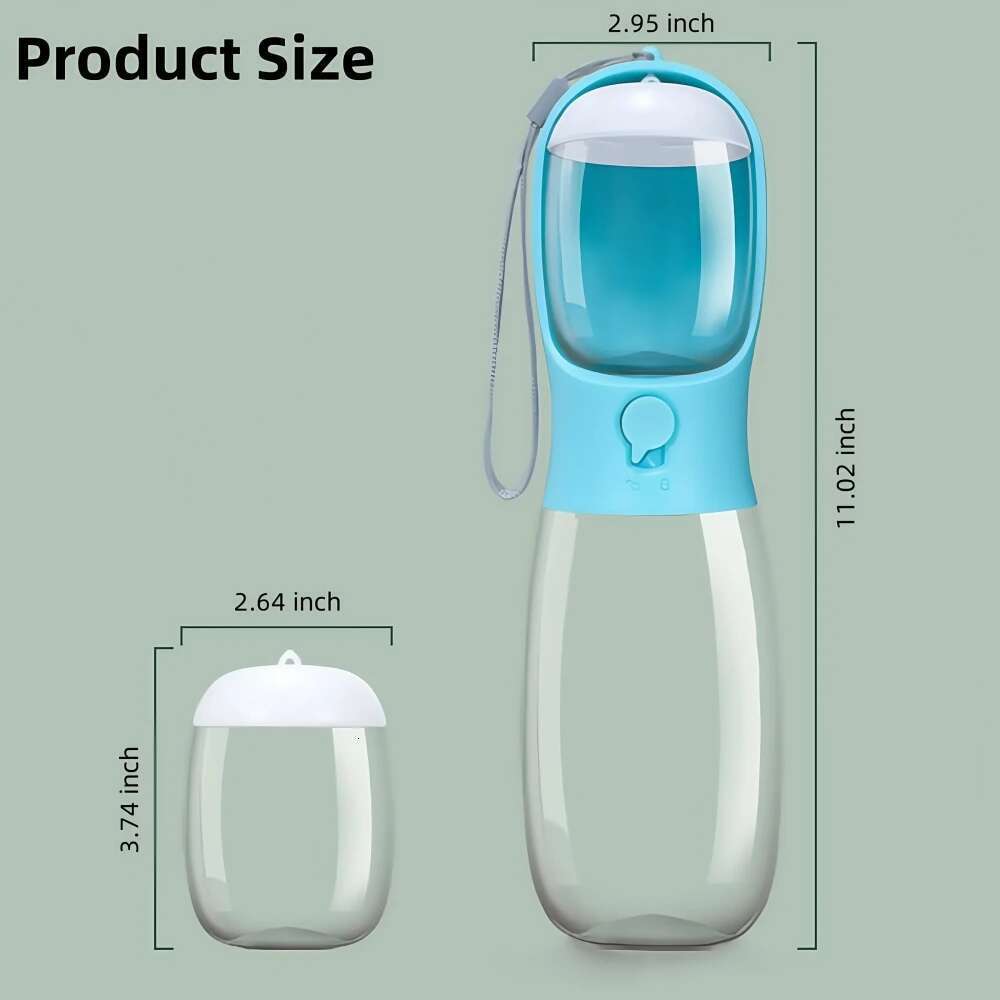 free shipping Portable 550ml Pet Water Bottle with Food Container 2-in-1 Leak-Proof Dog Cat Outdoor Walking Hiking Camping Feeding Drinking