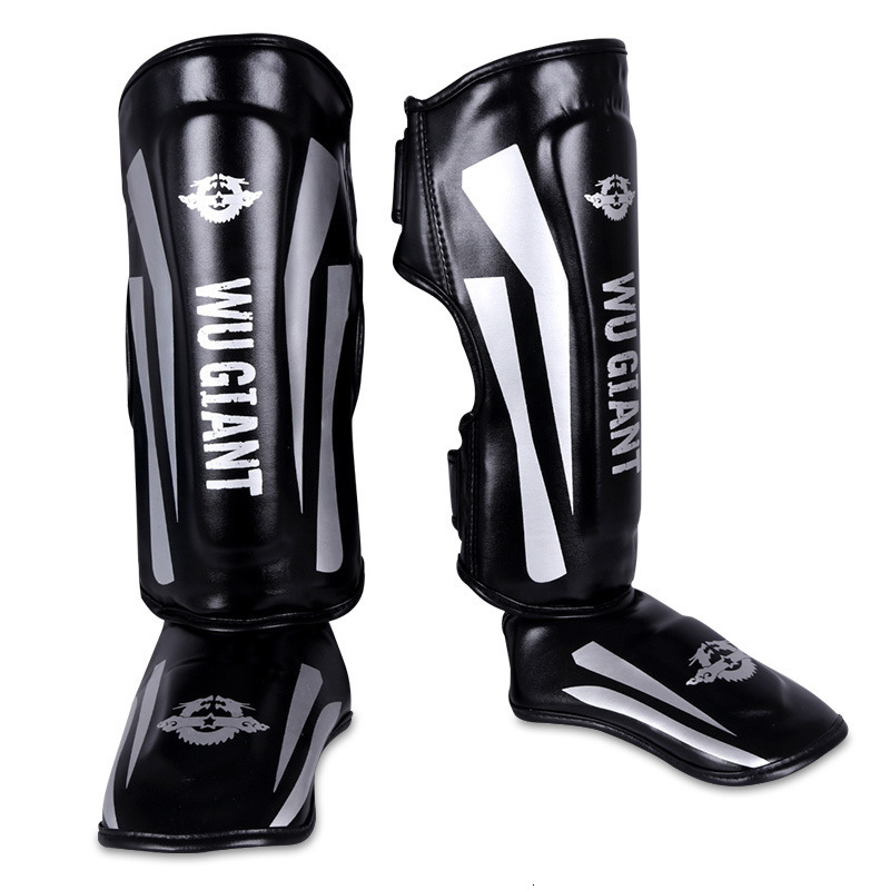 1 Pair Lekaro Adult Professional Boxing Fighting Shin Guards Muay Thai Mma Shin Guards Taekwondo Free Fighting Leg Protection 240906