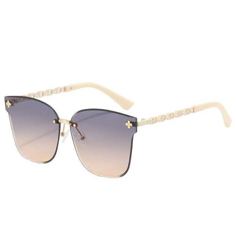 2025 New RimlESS Metal Sunglasses Womens Oversized UV400 Protective Glasses TikTok Viral AccESSories for Summer Travel Z250527