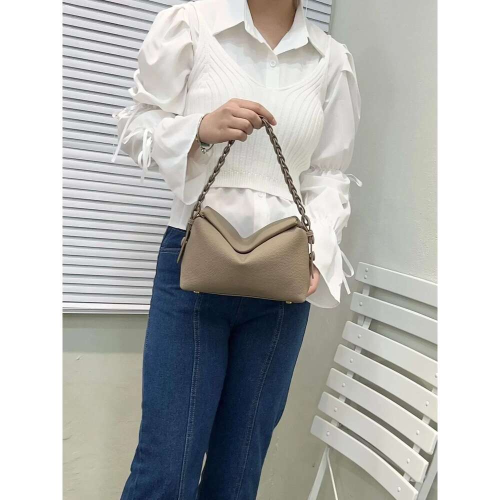 Free Shopping Genuine Leather Underarm Female Niche Shoulder Crossbody Handbag Fashion Pillow Designer Bag For Women